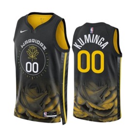 Män Golden State Warriors Tröja Jonathan Kuminga 00 Nike 2022-23 City Edition Svart Swingman